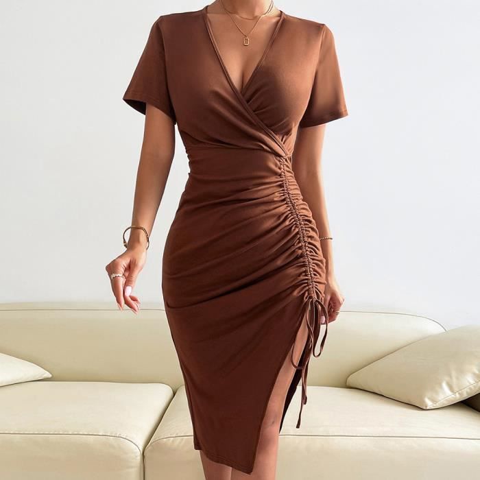 Robe best sale marron mariage
