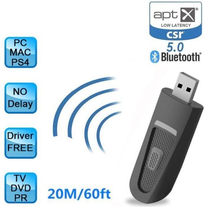 COOK-Clé Adaptateur Bluetooth 50 USB Bluetooth CSR pour TV PC