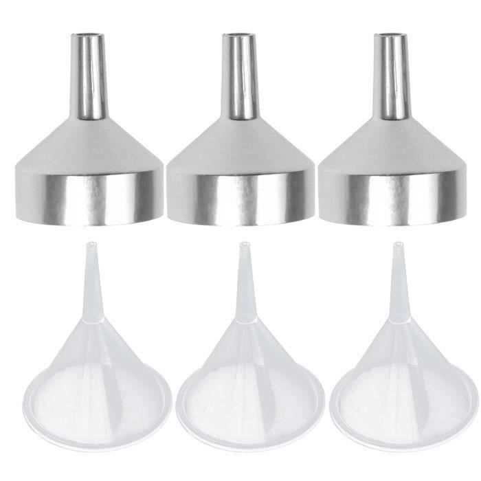 19 Pièces Mini Entonnoirs Et Pipettes - Aluminium Et Plastique, Pour Parfums, Huiles, Cosmétiques