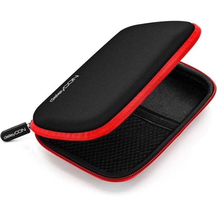 Housse De Protection Antichoc Pour Disque Dur Externe 2,5 Pouces - Rouge - Dimensions 14 X 10 X 3,4 Cm