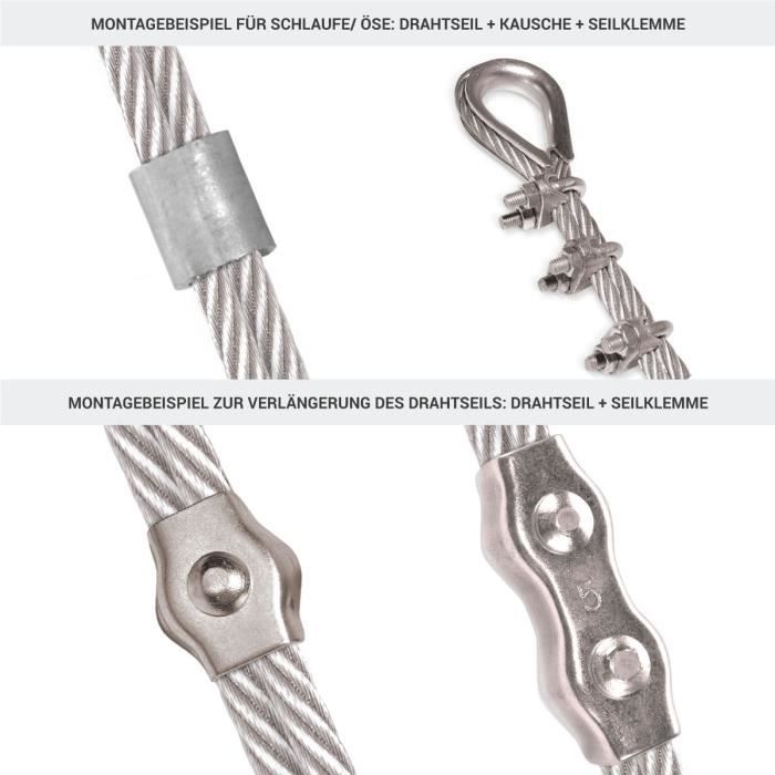 Manchon Serrage 5x Cosses Cœur Acier Galvanisé Cyclingcolors - Pour Câbles Et Cordages - Marine, Bâtiment, Gréement - 12mm Gréement Nautique Cosses