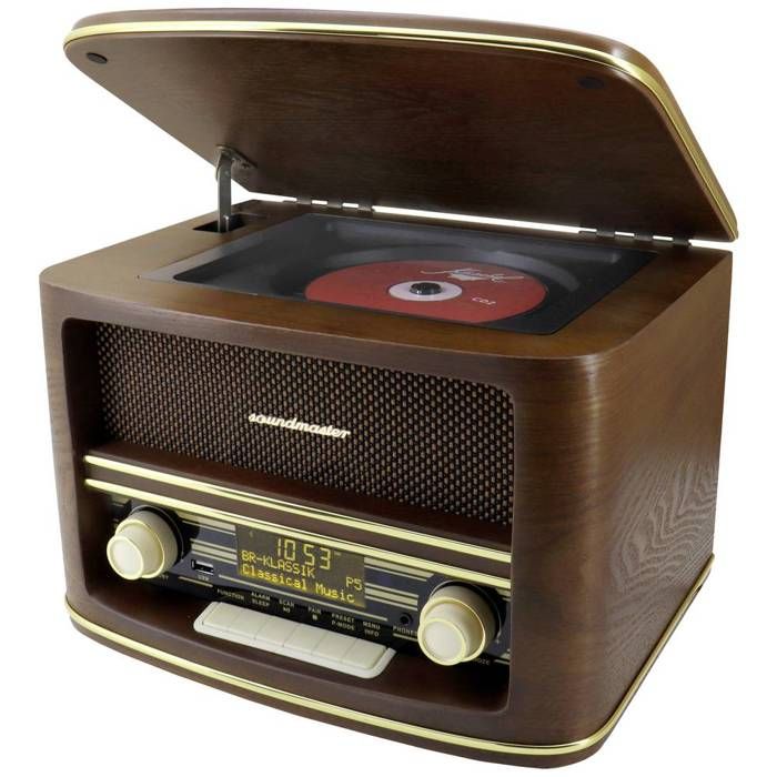 soundmaster NR961 Radio de table DAB+ FM AUX USB CD Bluetooth avec télécommande marron