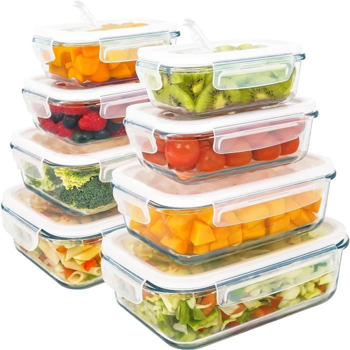 Lot De 4 Boîtes Alimentaires En Verre LG Luxury & Grace 600ml - Hermétiques, Micro-ondes, Four, Lave-vaisselle