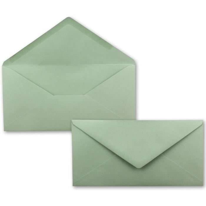 100 Enveloppes B6 Vert Pin 12,5x17,5 Cm - 120 G/m², Fermeture Humide, Pour Invitations Mariage - 7