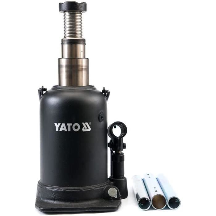 Yato YT-17007 Cric Bouteille Hydraulique 20 Tonnes - Puissant Et Compact Pour Garage Et Atelier