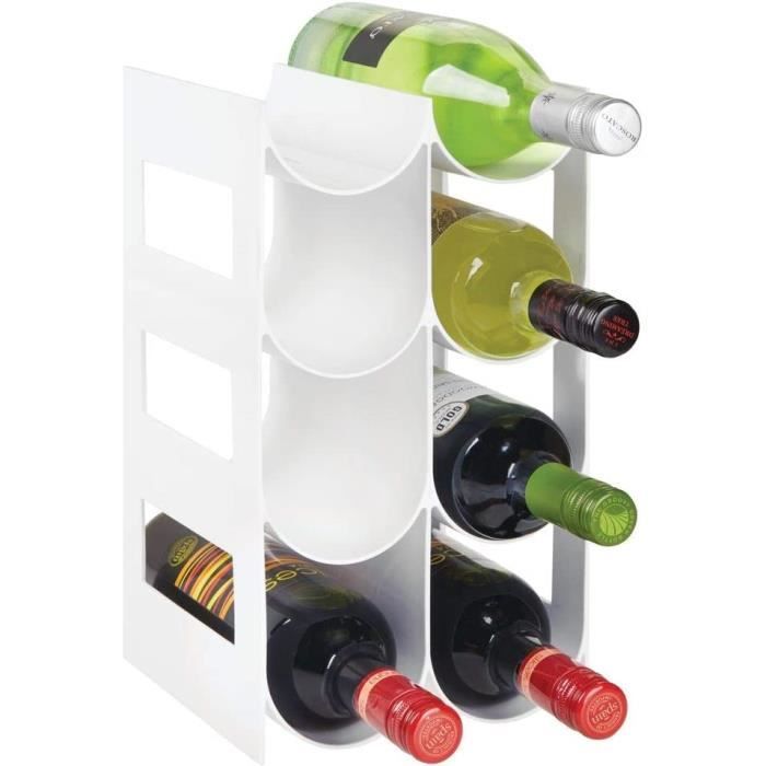 Range-bouteilles Empilable Pour Frigo (lot De 2) - Support Transparent Pour 8 Bouteilles (eau, Vin, Jus)