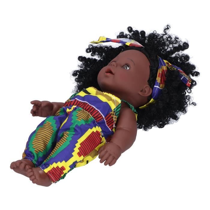 Poupée bébé noire africaine 35CM-Multicolore