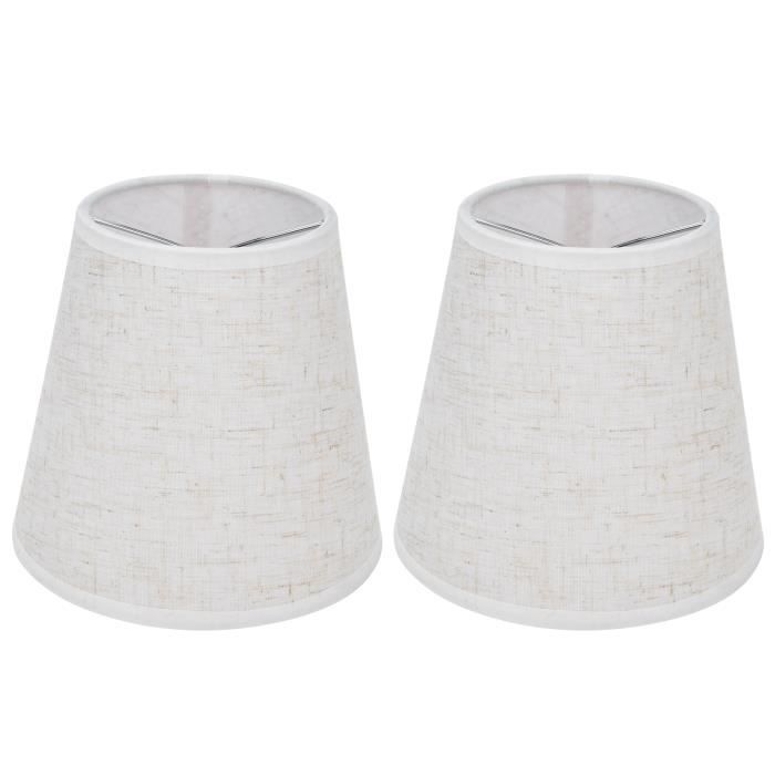 SURENHAP Abat‑jour 2pcs Abat-jour de Lampe de Table Abat-jour à Clipser en Tissu pour E14 Chandelier Lampe Lustre linge seul