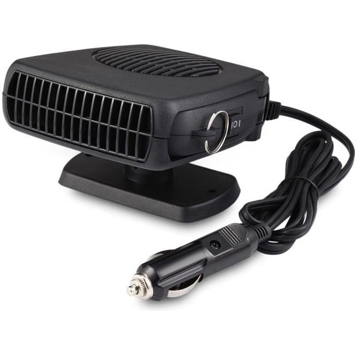 12 V voiture chauffage ventilateur d/ésembuage d/égivreur air chaud ventilateur de voiture portable /électrique chauffe-fen/être chauffage s/échoir pare-brise ventilateur d/égivreur Gris noir