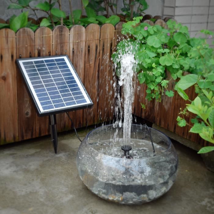 12v 5w Kits Fontaine De Piscine Jardin Panneau Solaire Submersible Pompe à Eau Sans Brosse Avec Led Et Télécommande