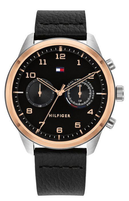Tommy Hilfiger-Montre Multi-Cadrans pour Hommes à movement Quartz en Cuir - 1791786 Tommy Hilfiger-Montre Multi-Cadrans pour Hommes à movement Quartz en Cuir - 1791786