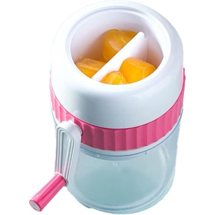 Broyeur à Glace Manuel En Acier Inoxydable 1,1L - Avec Pelle Et Récipient, Parfait Smoothies Cocktails Et Boissons Fraîches