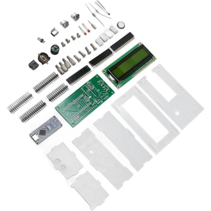 AZDelivery Kit horloge numérique avec boîtier en acrylique - Horloge électronique DIY avec écran LED à 4 chiffres - Soudure compatible Arduino pour débutants - Kit d'apprentissage de l'électronique et