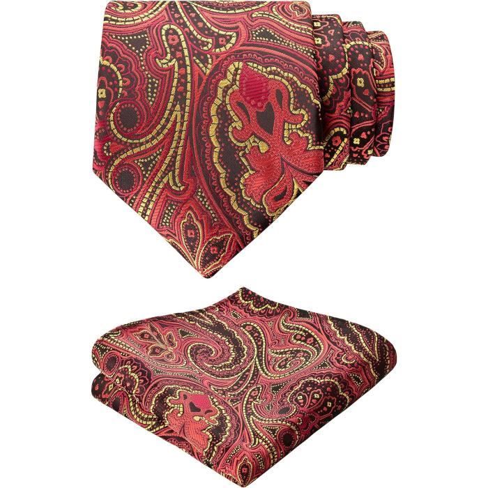 Coffret Cadeau Cravate Homme Vesuvio Napoli - Lot De 4 Pièces (cravate + Mouchoir) - Neuf En Boîte Marron