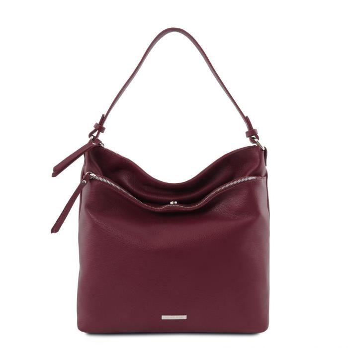 Sacoche Messager En Cuir Tuscany Leather - Coloris Cognac Miel - Fabriqué En Italie - Neuf