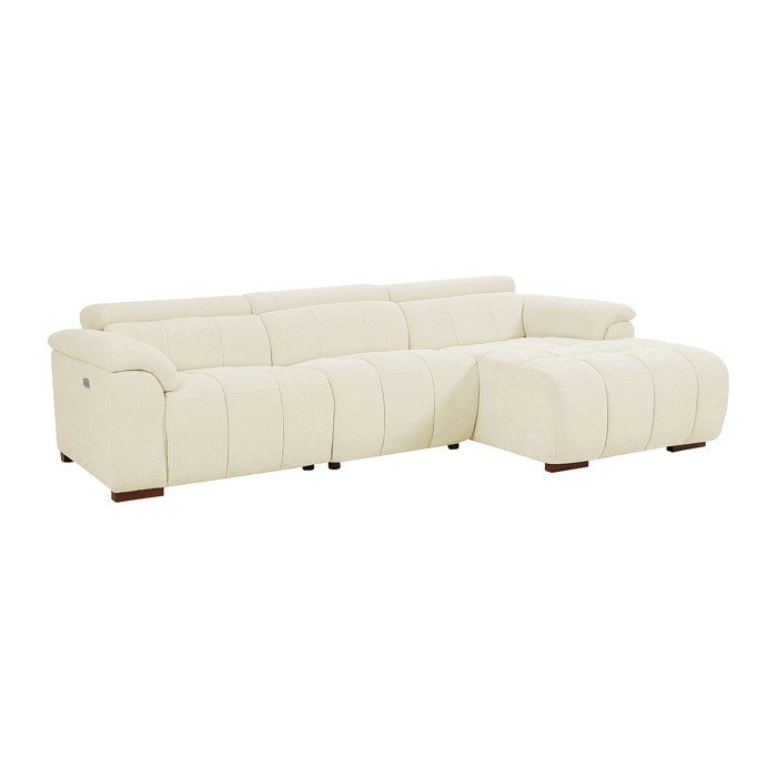 Canapé dangle droit relax électrique en tissu beige MOLPICA