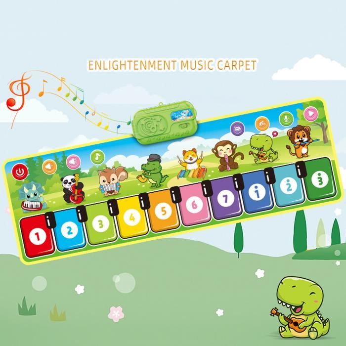 Tapis Musical Piano Pour Bébé Et Enfant - Clavier Au Sol Tactile Et Coloré - Jouet D'éveil Rose
