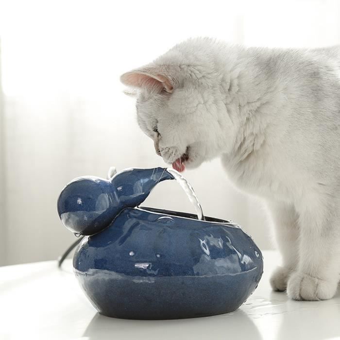 Meilleurs prix pour Fontaine à eau pour animaux - VVIKIZY - Céramique naturelle - Silencieuse - Capacité 2 semaines - Pour chat