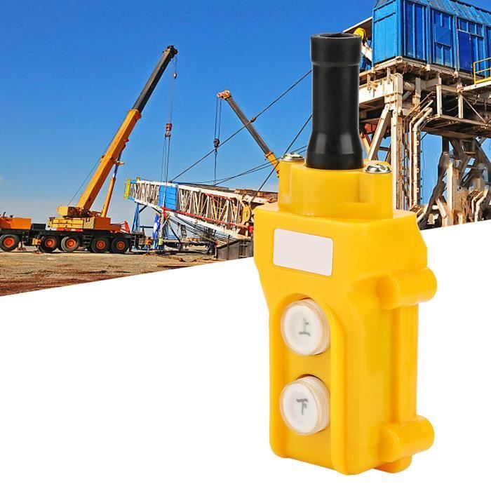 Commande Pendante Grue Avec Arrêt D'Urgence - Interrupteur Levage Chaîne 2 Boutons
