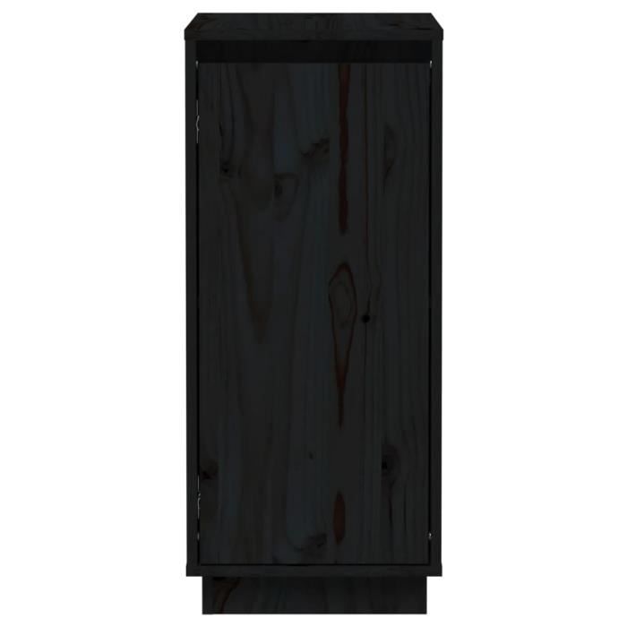fan - armoires | meubles de rangement - buffets 2 pcs noir 31,5x34x75 cm bois massif de pin - yosoo - dx2640