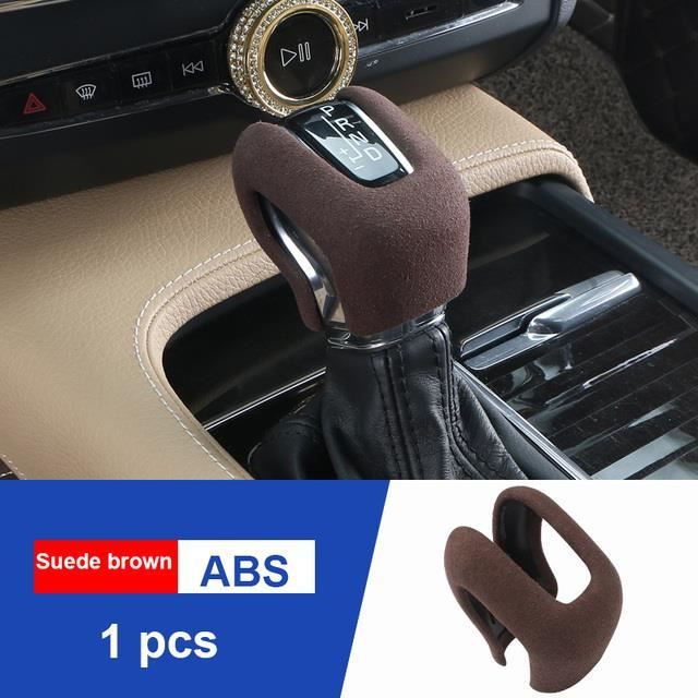 POMMEAU DE LEVIER DE VITESSE,Suede brownCouvercle décoratif en fibre