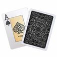 Modiano "TEXAS POKER HOLD EM" - Jeu de 55 cartes 100% plastique – format poker - 2 index jumbo Noir-1