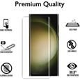 Compatible Samsung Galaxy S23 Ultra 5G - 3 Films Protections écran Verre trempé incurvé 3D transparent [Novago]-1