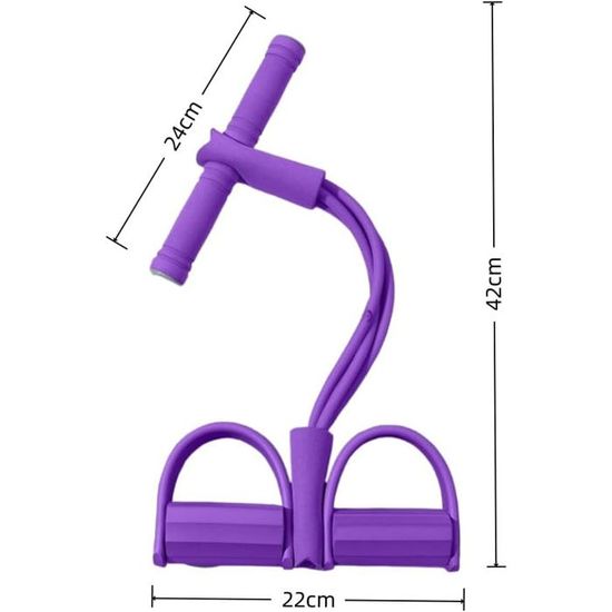 Sangle De Résistance Pedal Puller - 5 Tubes Élastiques 100 LB - Pour Musculation Abdos, Bras, Jambes