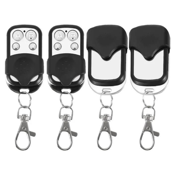 4 Télécommandes De Porte Automatique 433.92 MHz - Portée 40 M, Sur Porte-clés, Pour Portail Roulant Ou Garage