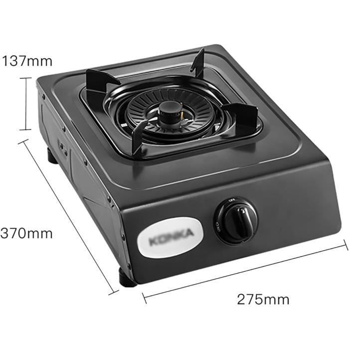 Toker 3 Pièces Pour Réchaud à Gaz Portable Avec Bac D'égouttement