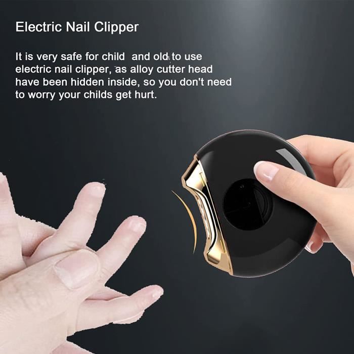 Coupe-ongles Électrique Rechargeable – LED Automatique – Pour Adulte Et Enfant – 500mAh