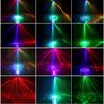 Lumière laser RVB - Lumière Laser de scène à 9 yeux, télécommande DMX, lampe disco RGB, projecteur de scène p-2
