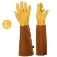 Gants de soudage, gants de soudage des gants en cuir résistant à la chaleur longue résistant à l'épine robe de jardinage,ets l 1pair-2