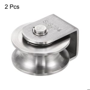 4 Roues Galet U-Groove 8x40x20.7mm - Pour Meubles, Portes, Fenêtres - Poulie Guidage Silencieuse
