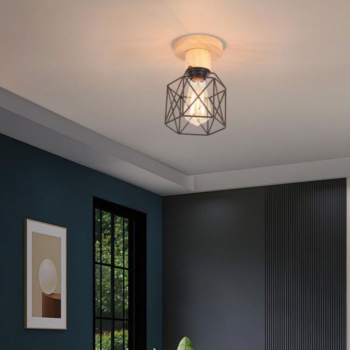 Retro Pendant Lampe Industrial Suspension Lustre Suspendue En Métal Lampe Vintage Suspendu Rustique Steampunk T30 Fer Fini Rouille Lampe De Plafond