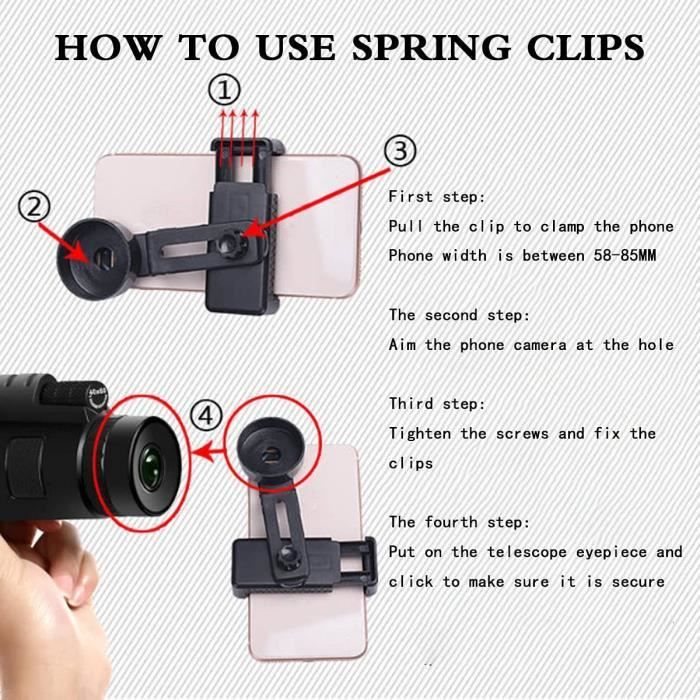 Monoculaire Puissant Autofocus, 12x50 HD Télescope Monoculaire,