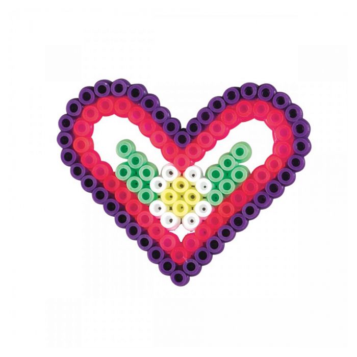 HAMA Perles à repasser midi + plaques à picots,pot plastique HAMA Perles à repasser midi + plaques à picots,pot plastique