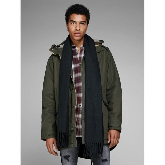 Écharpe JACK & JONES Jaccoll - Noir Taille Unique - Accessoire Chaud Et Élégant Pour Homme - Automne/Hiver