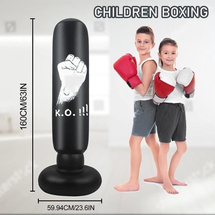 Mxzzand Sac de boxe pour enfants Sac de boxe gonflable pour