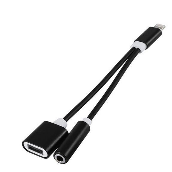 Adaptateur 2 en 1 chargeur et écouteurs audio double Lightning prise casque  (noir) pour iPhone 6 7 8 X XS 11 12 13 14 marque Stargift - Chargeur pour  téléphone mobile à la Fnac
