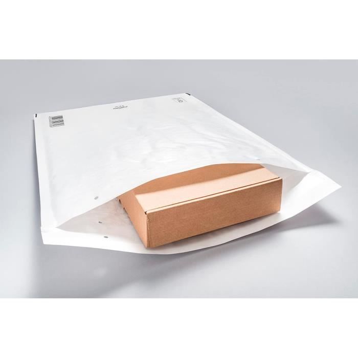 Lot de 10 Pochettes ( enveloppes ) à bulles A/1 : 95 x 165 mm en kraft BLANC