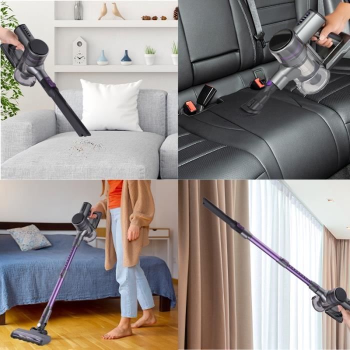 Aspirateur Voiture Puissant Sans Fil 4 En 1,16KPa Mini Aspirateur à Main Souffleur Air Comprimé