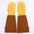 Gants de soudage, gants de soudage des gants en cuir résistant à la chaleur longue résistant à l'épine robe de jardinage,ets l 1pair-3