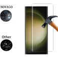 Compatible Samsung Galaxy S23 Ultra 5G - 3 Films Protections écran Verre trempé incurvé 3D transparent [Novago]-3