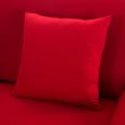 145-185cm Housse de protection de canapé 2 places en polyester pour meubles de luxe et de douceur-vin rouge -POU HB15698-3