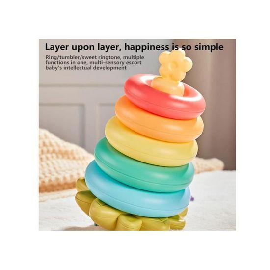 Lot De 35 Anneaux De Liaison Colorés Pour Bébé - Jouet D'éveil Sensoriel, Motricité Fine, Formes Géométriques - 7