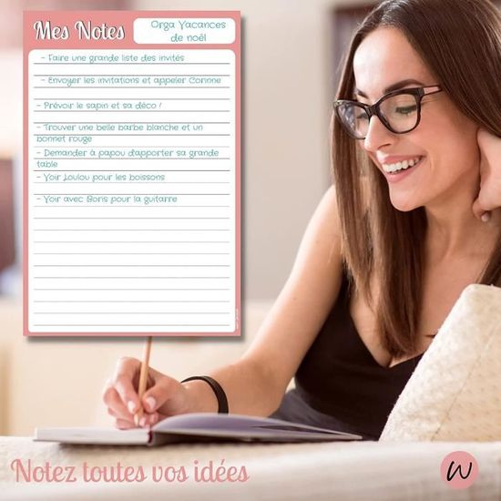 To Do List - Bloc note & Memo MES NOTES - Carnet de 60 pages pour liste de  courses hebdo - menu de la semaine - shopping list [514] - Cdiscount  Beaux-Arts et Loisirs créatifs