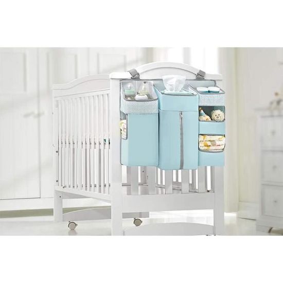 Organisateur De Couches Suspendu Pour Berceau Ou Table à Langer - Rangement Pratique Pour Bébé - 43x26x18 Cm