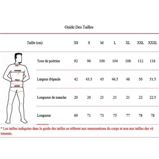 taille chemise homme