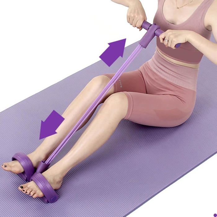 Balance Tension Rope Multifunction Tension Rope,6-Tube Pedal Resistance Band Elastic Pull ...
